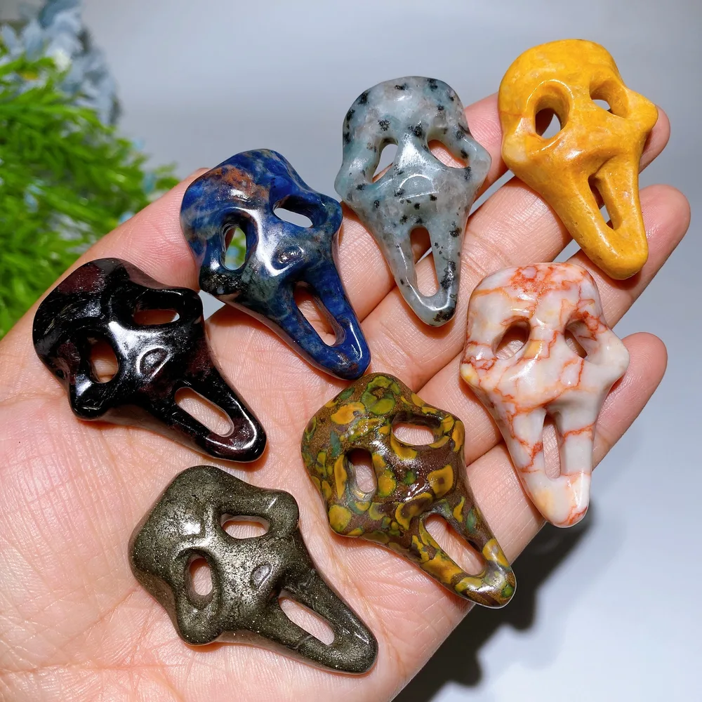 2.0" Crystal Ghost Face Carving Crystal healing Bulk Wholesale