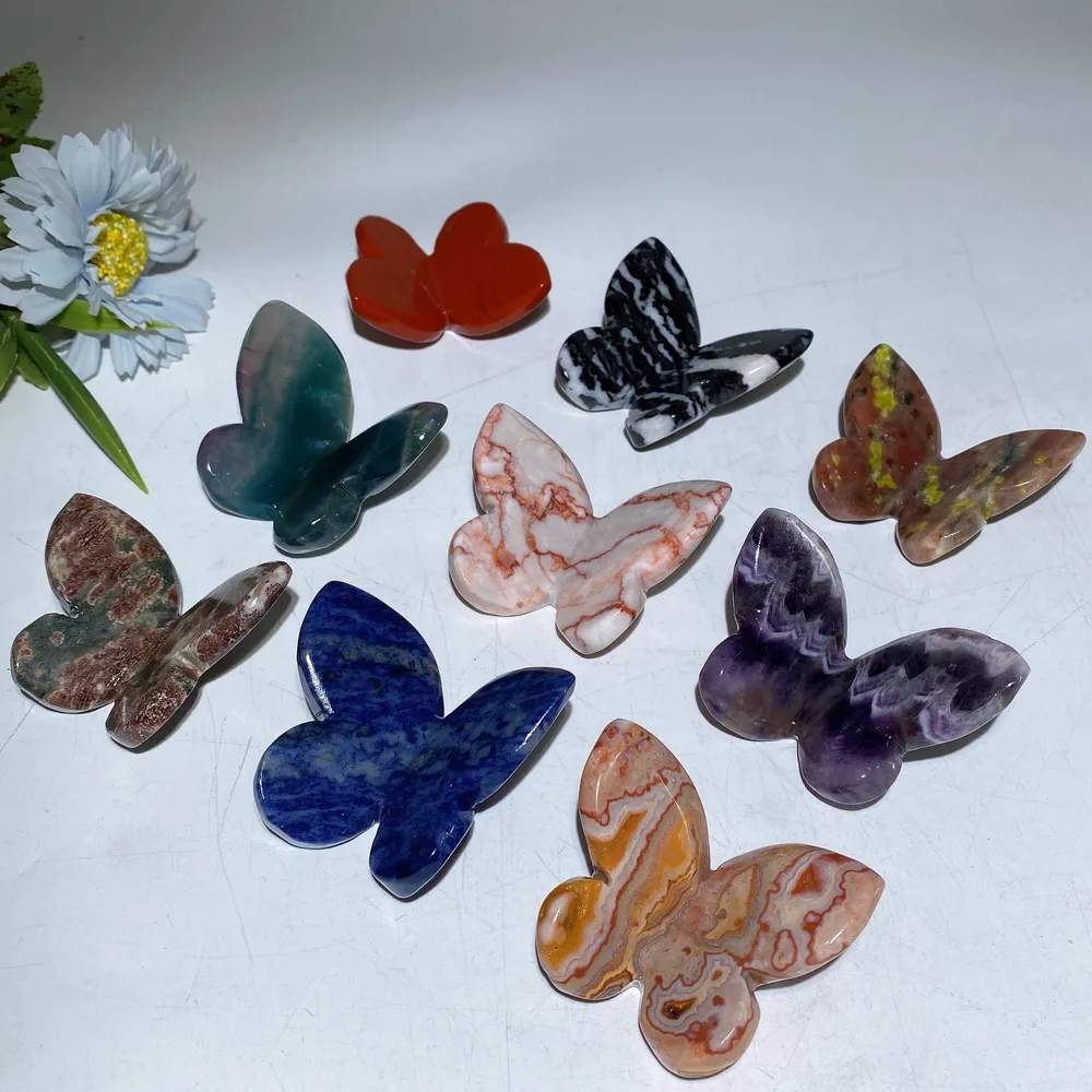 2.3"-2.5" Crystal Butterfly Carving Crystal Healing Bulk Wholesale