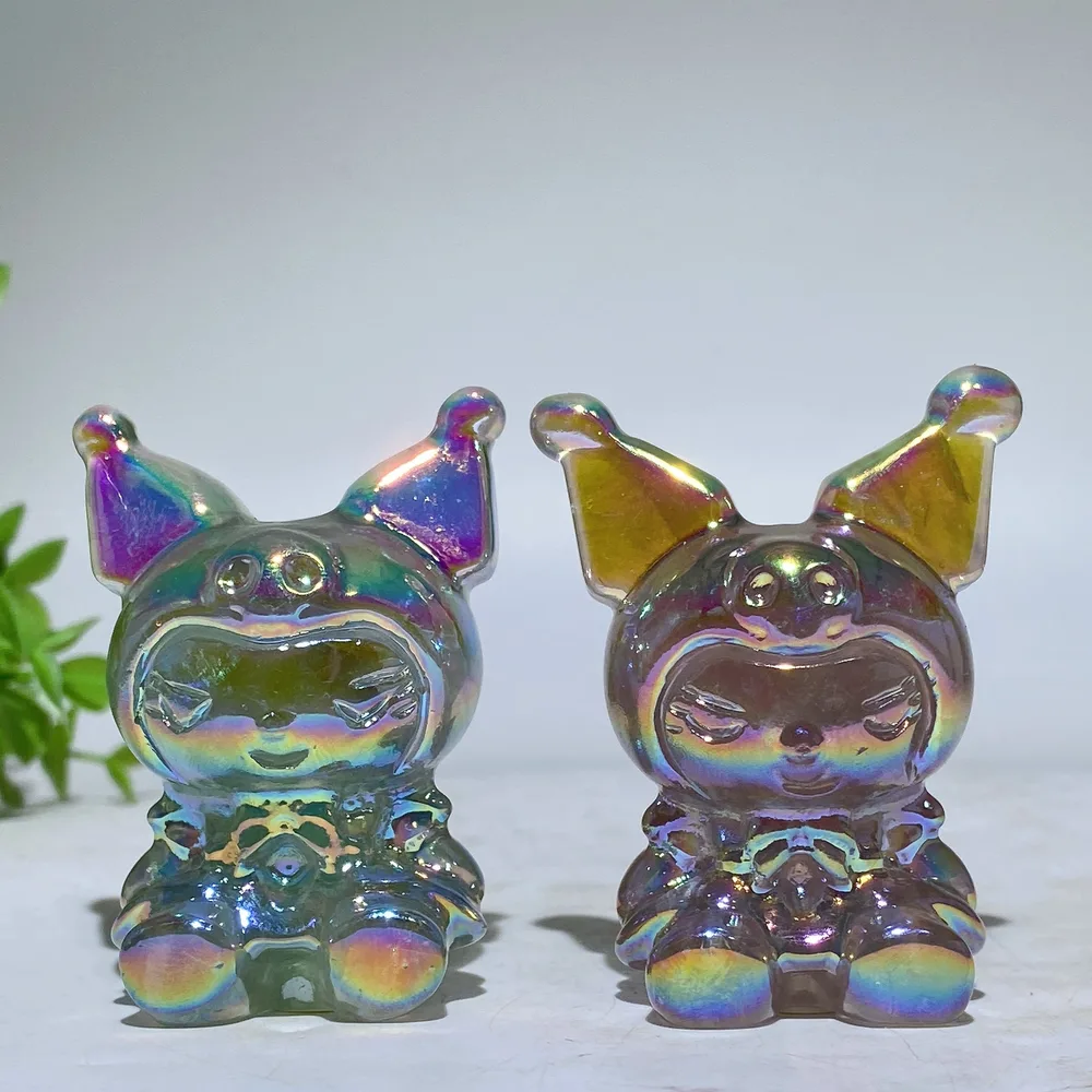 2.3" Aura Crystal Kuromi Carving Crystal Healing Bulk Wholesale