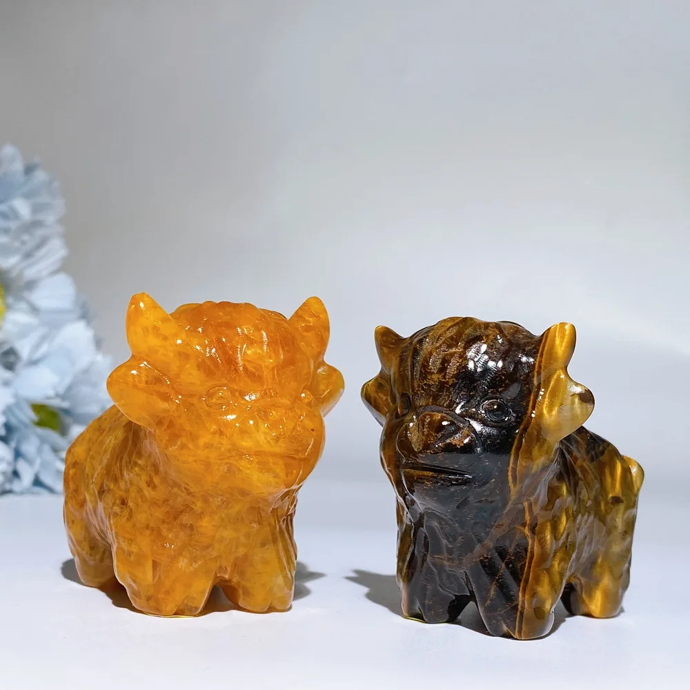 2.3" Crystal Cattle Carving Crystal Healing Bulk Wholesale