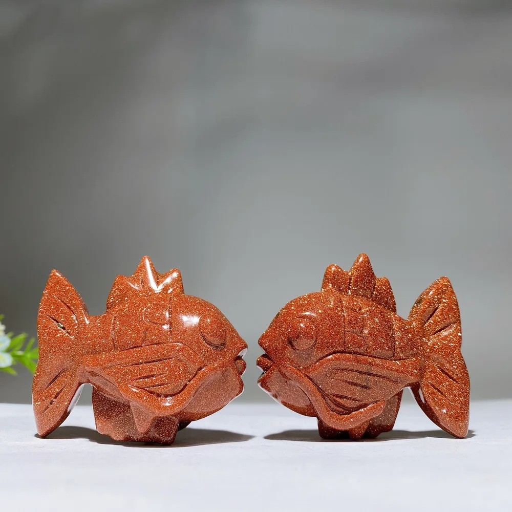2.3" Golden Sandstone Fish Crystal Healing Bulk Wholesale