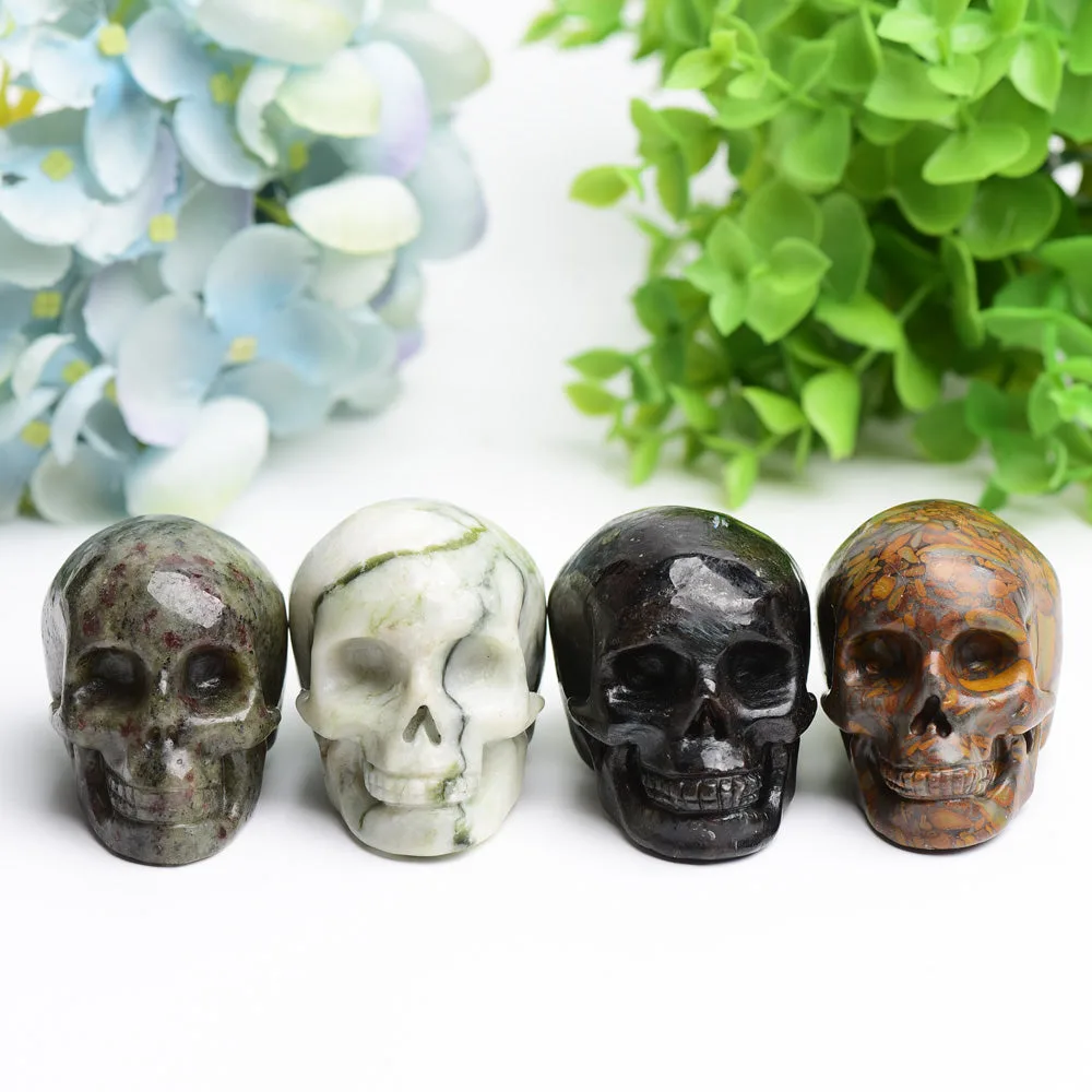 2.3” Mixed Crystal Skull for Bulk Wholesale
