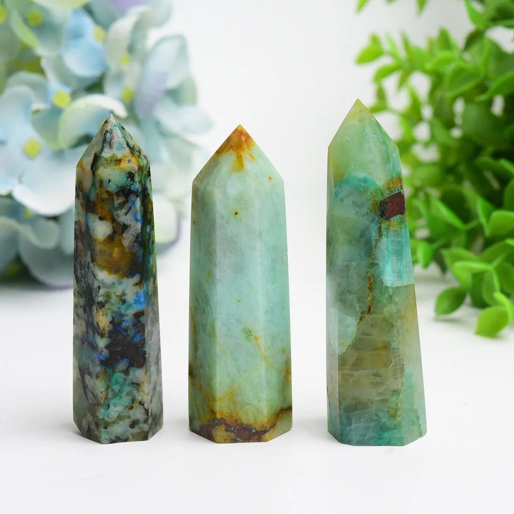 2.5"-4.0" Phoenix Grow with Azurite Crystal Point Bulk Wholesale
