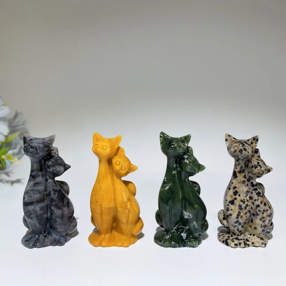 2.5" Crystal Cats Carving Crystal Healing Bulk Wholesale