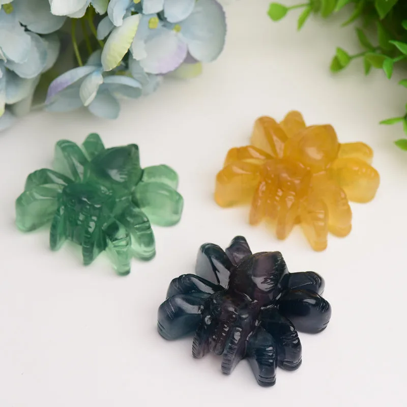 2.5" Fluorite Spider Crystal Carving Animals Bulk Crystal wholesale suppliers