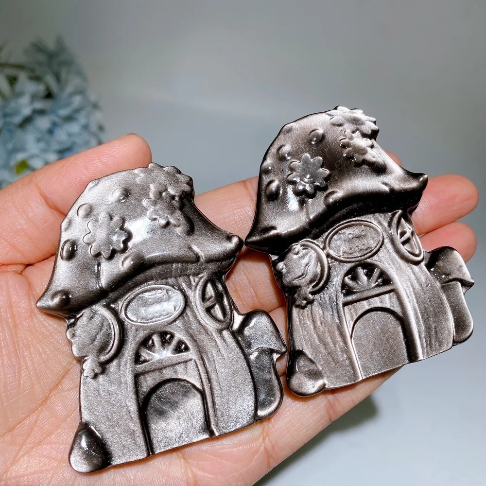 2.8" Mushroom House Carving Crystal Healing Bulk Wholesale