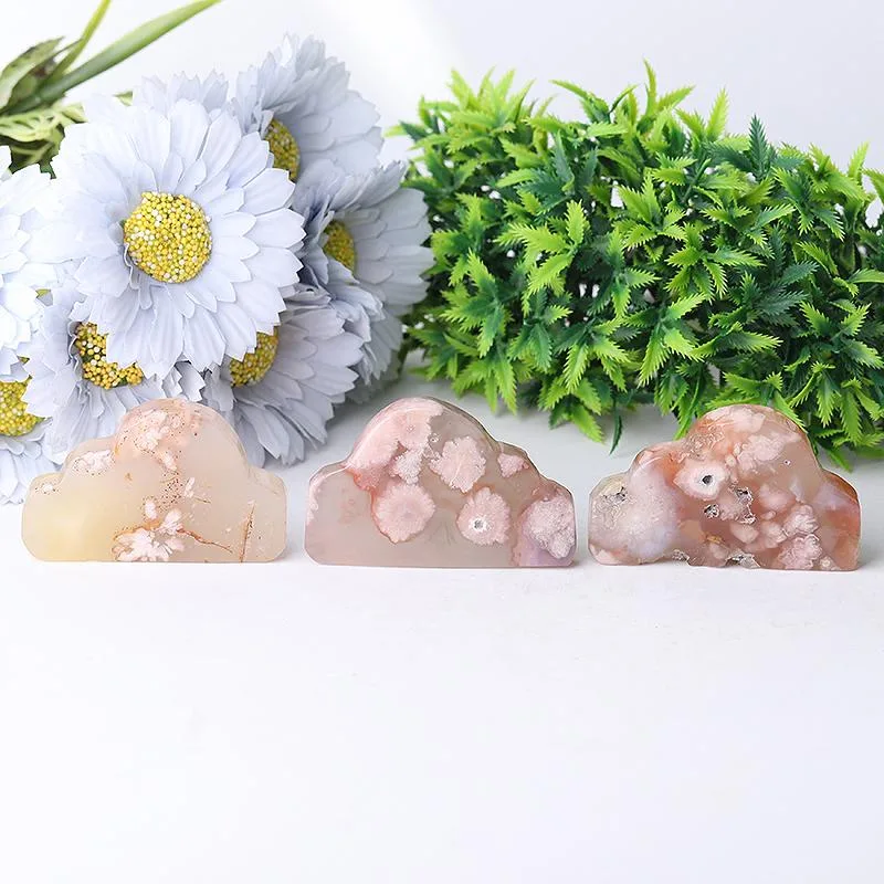 2.65" Flower Agate Cloud Crystal Carvings Plants Bulk Best Crystal Wholesalers