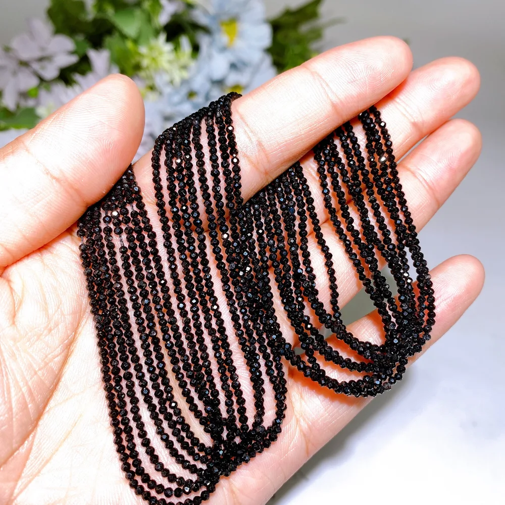 2mm Faceted Crystal Beads String Crystal Healing Bulk Wholesale
