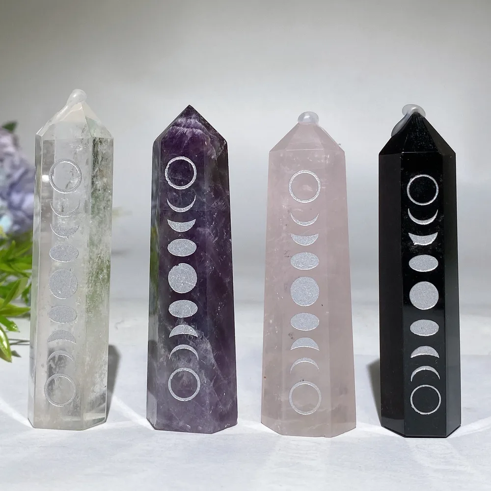 3.0" Mixed Crystal Points 4 Pieces Crystal Healing Bulk Wholesale