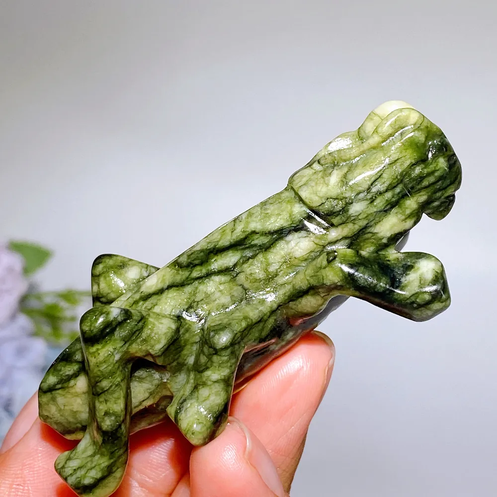 3.0" Serpentine Locust Carving Crystal Healing Bulk Wholesale