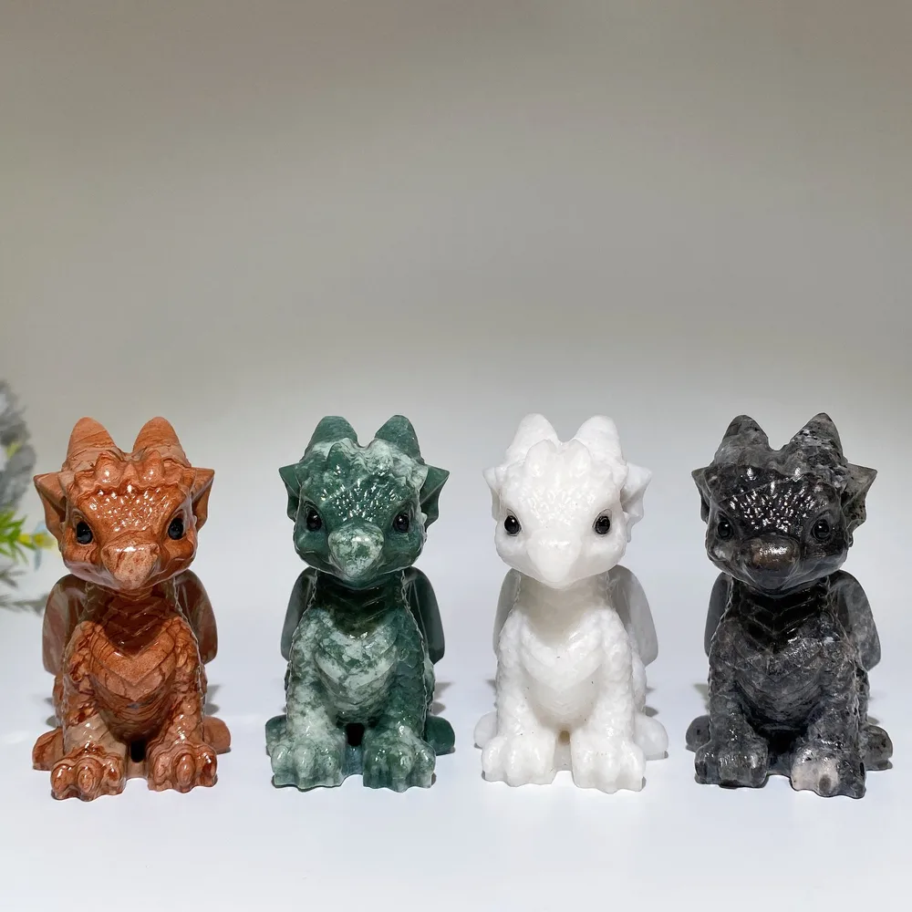 3.2" Crystal Dragon Carving Crystal Healing Bulk Wholesale