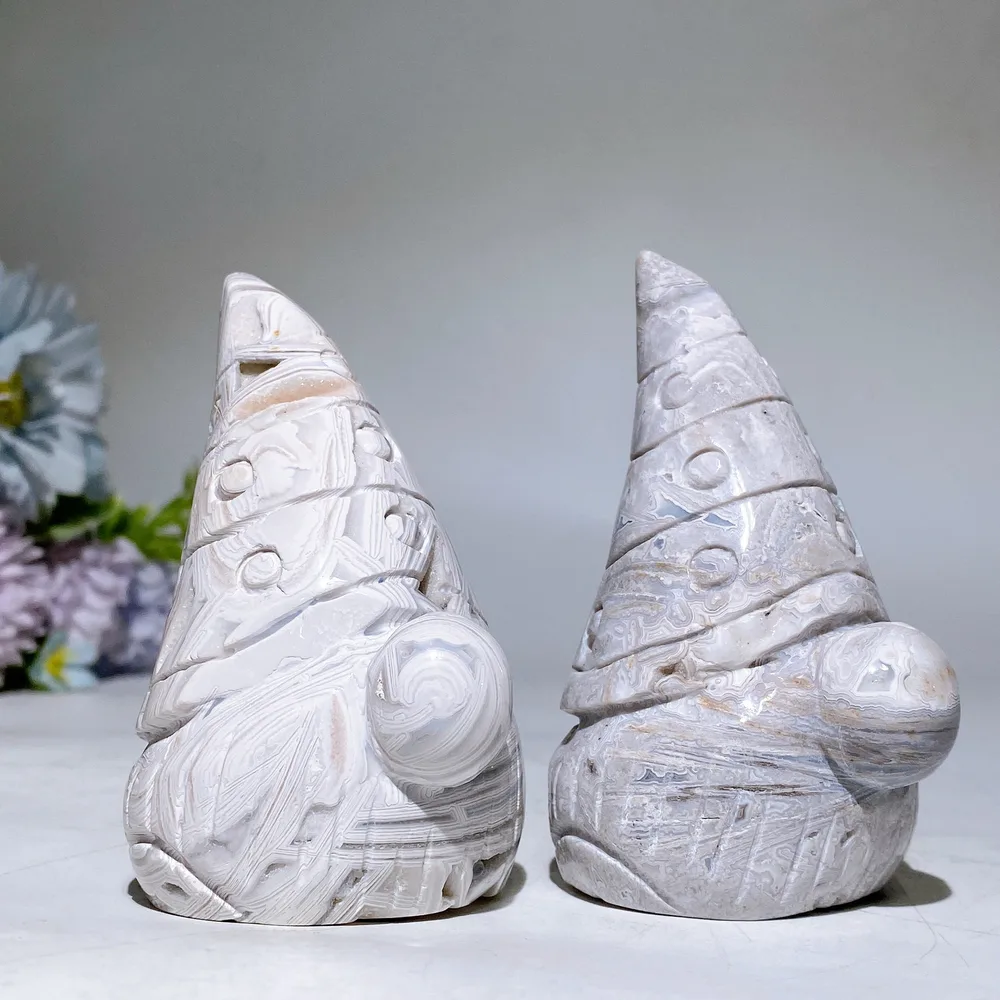 3.3" White Onyx Dwarf Carving Crystal Healing Bulk Wholesale