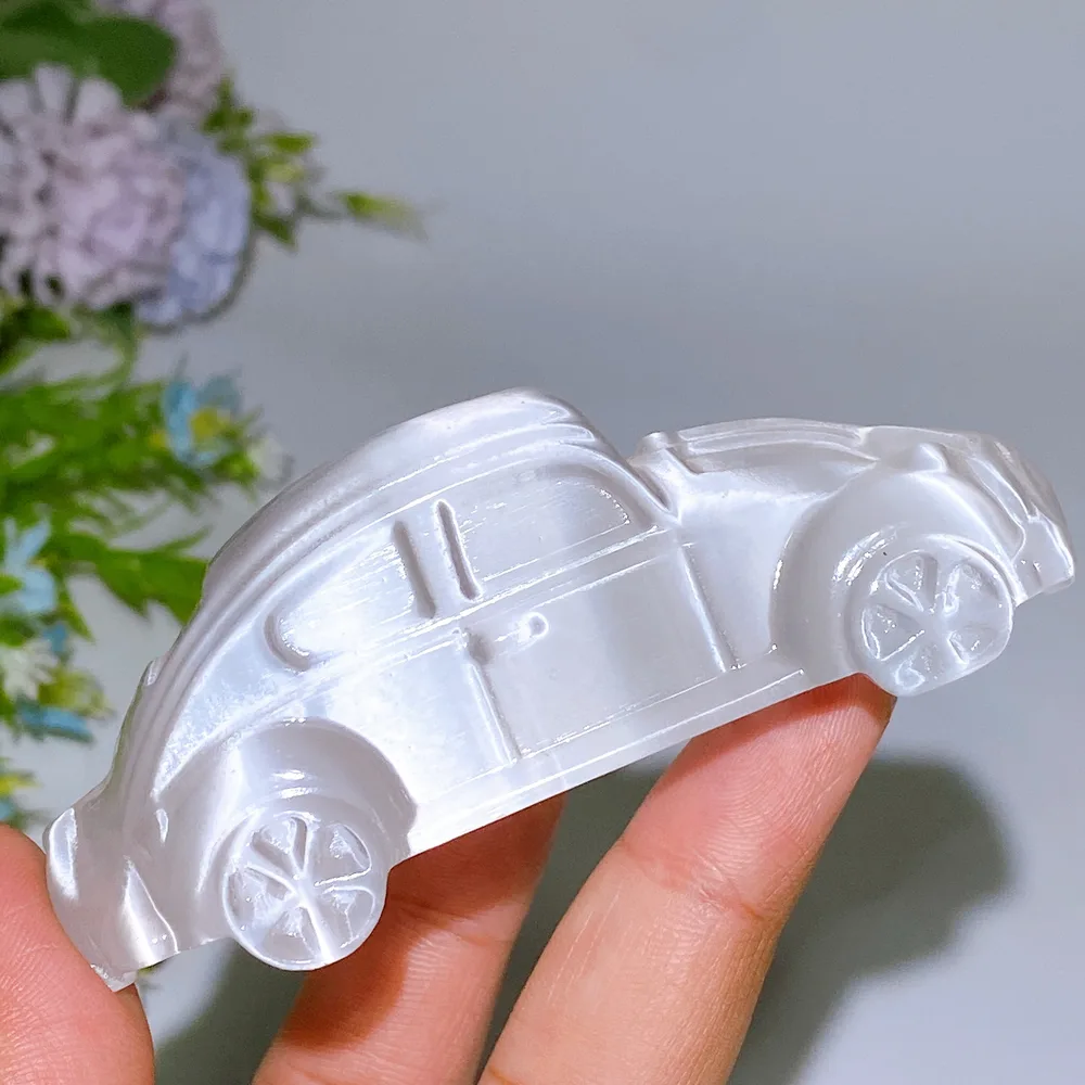 3.6" Selenite Car Carving Crystal Healing Bulk Wholesale