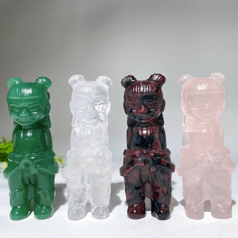 3.9" Crystal Nezha Carving Crystal Healing Bulk Wholesale