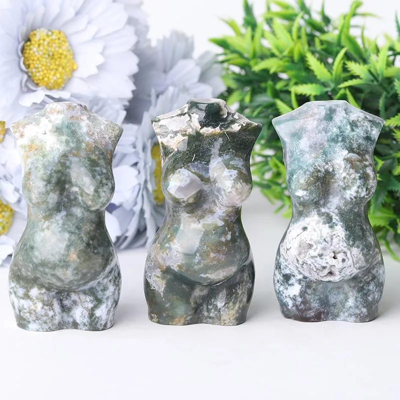 3" Moss Agate Model Carving Best Crystal Wholesalers