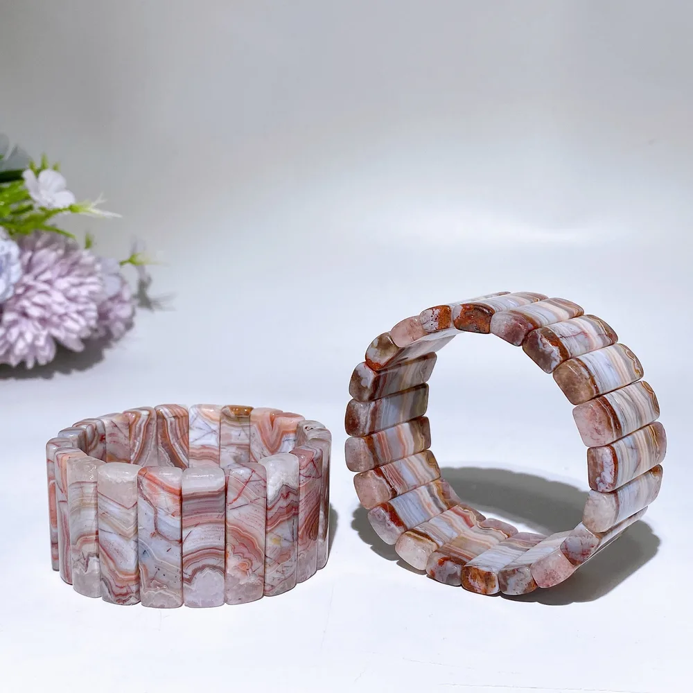 32mm Amethyst with Crazy Lace Agate Bangle Crystal Healing Bulk Wholesale