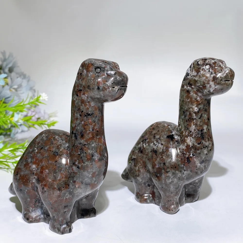 4.9" UV Reactive Yooperlite Dinosaur Carving Crystal Healing Bulk Wholesale