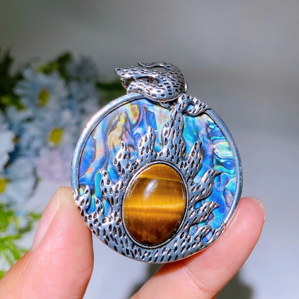 45mm Abalone Shell Pendant Crystal Healing Bulk Wholesale