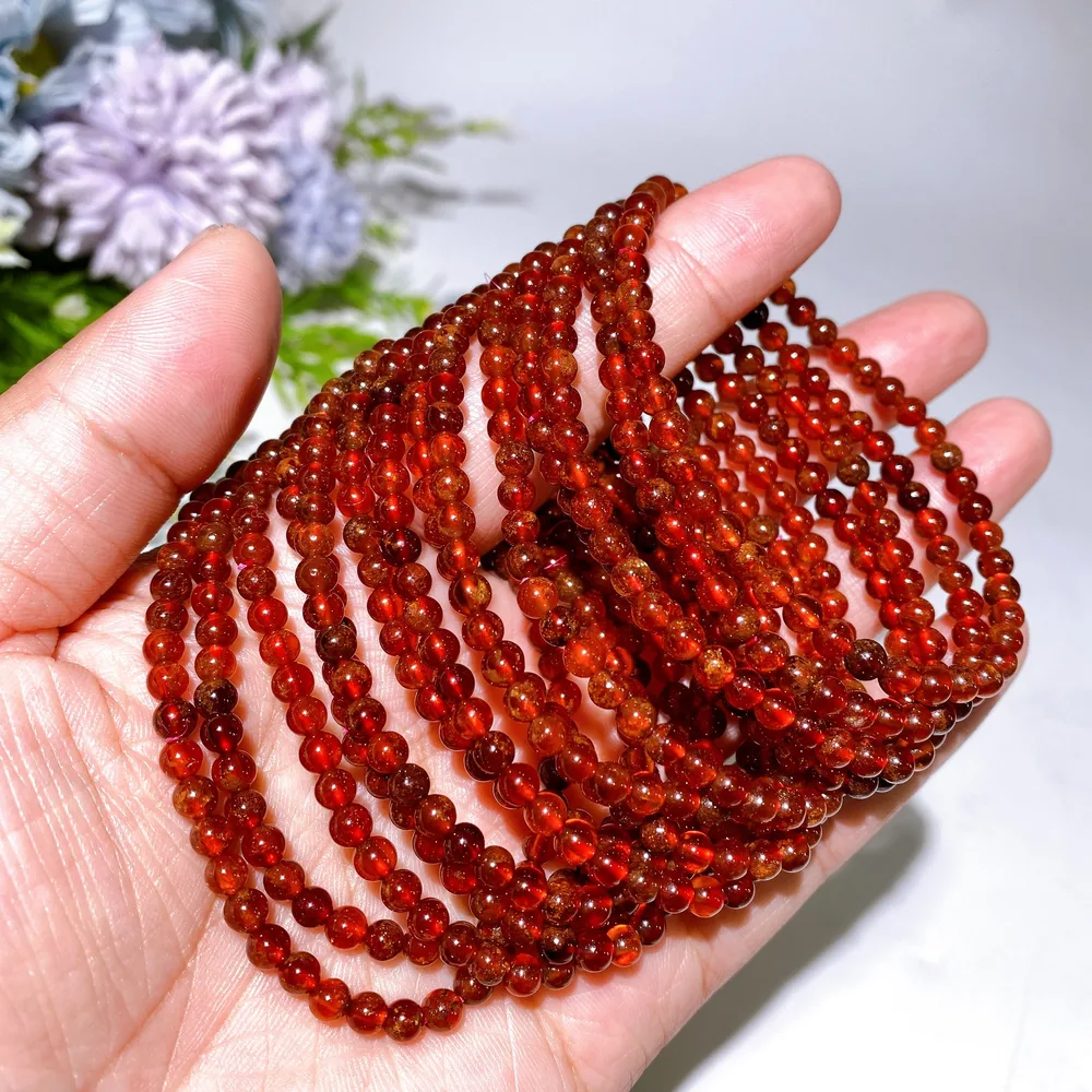 4mm Garnet Bracelet Crystal Healing Bulk Wholesale