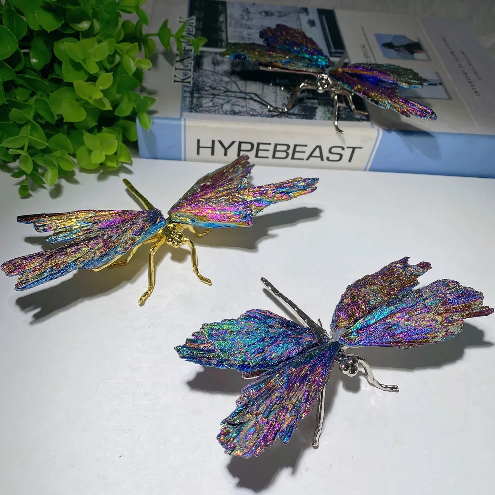 5.2" Aura Kyanite Dragonfly Free Form Bulk Wholesale