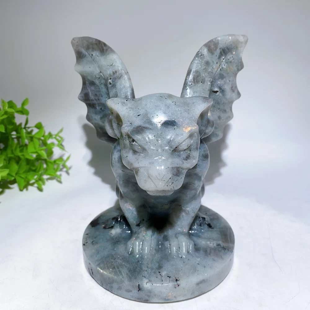 6.5" Labradorite Gargoyle Crystal Healing Carving Bulk Wholesale