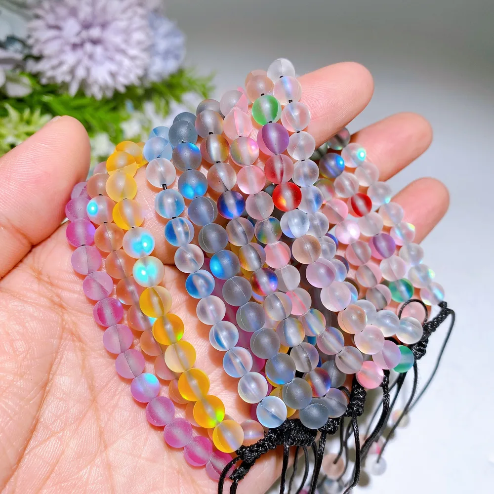 65mm Adjustable Aura Glass Bracelet Crystal Healing Bulk Wholesale