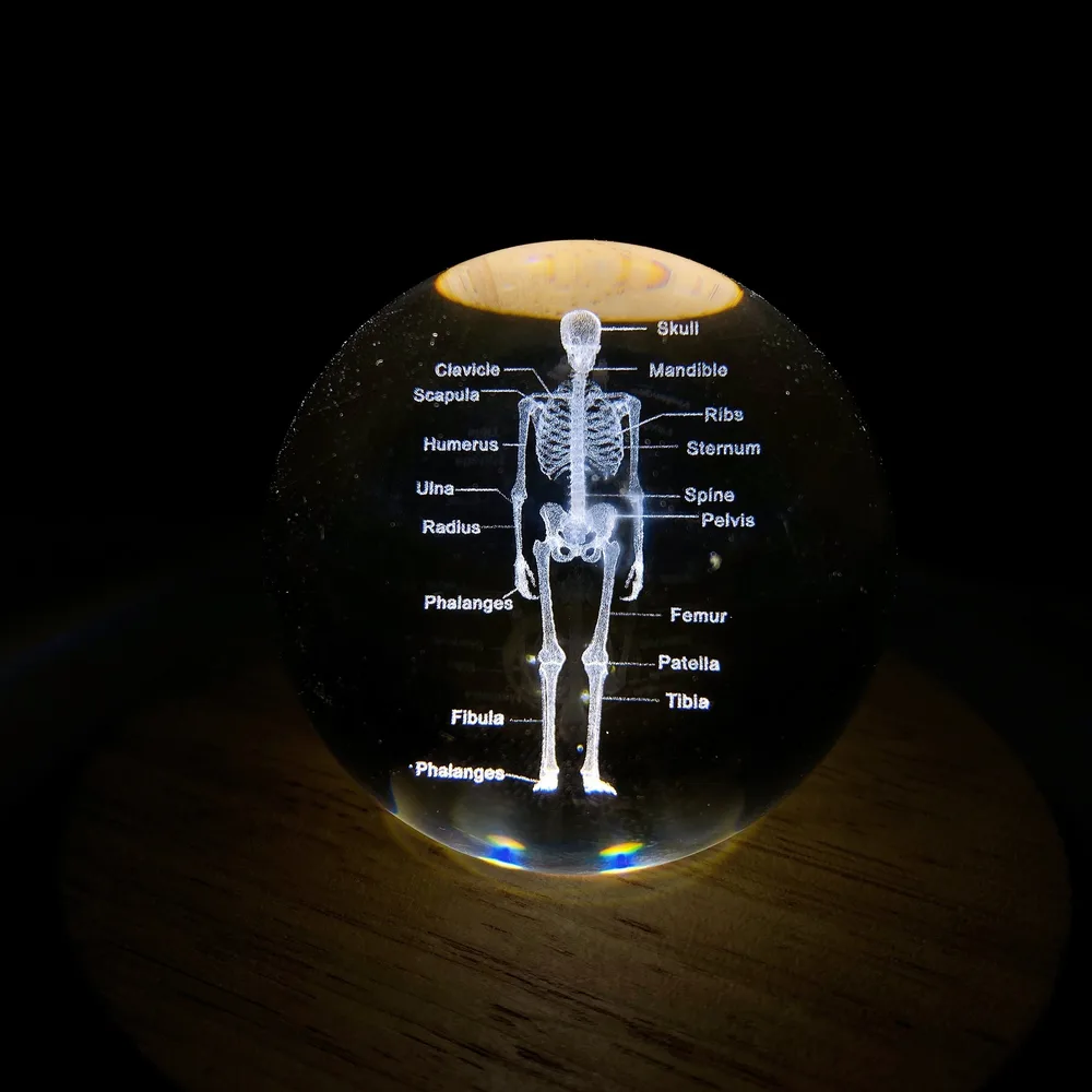6cm 3D Inner Carving Glass Sphere Crystal Healing Bulk Wholesale
