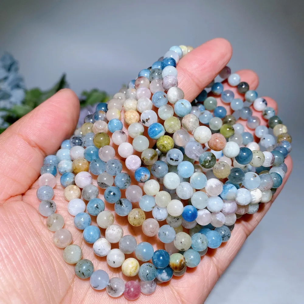 6mm Morganite Bracelet Crystal Healing Bulk Wholesale