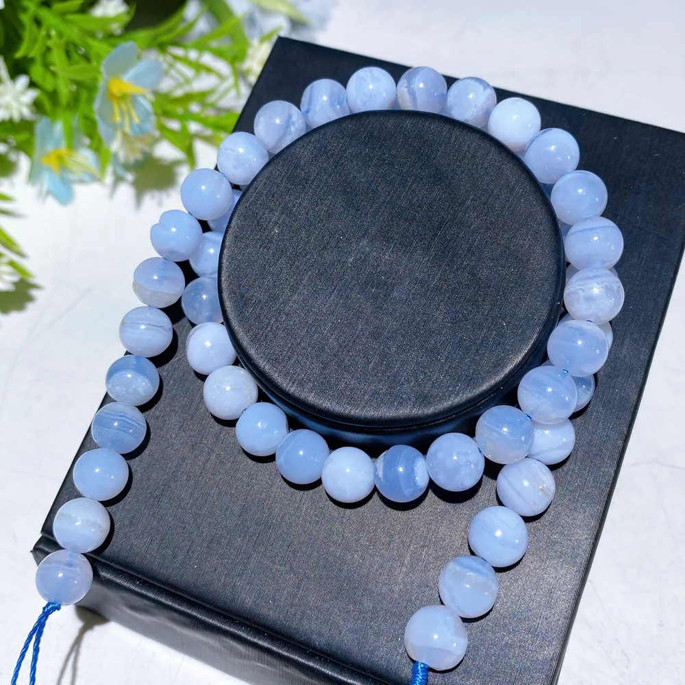 8mm Blue Lace Agate Beads String Crystal Healing Bulk Wholesale