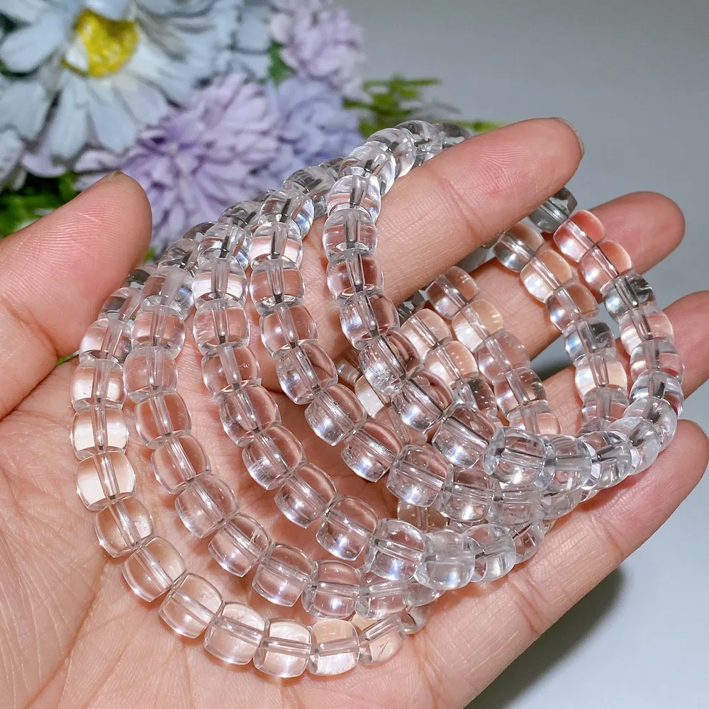 8mm Clear Quartz Pumpkin Bracelet Crystal healing Bulk Wholesale