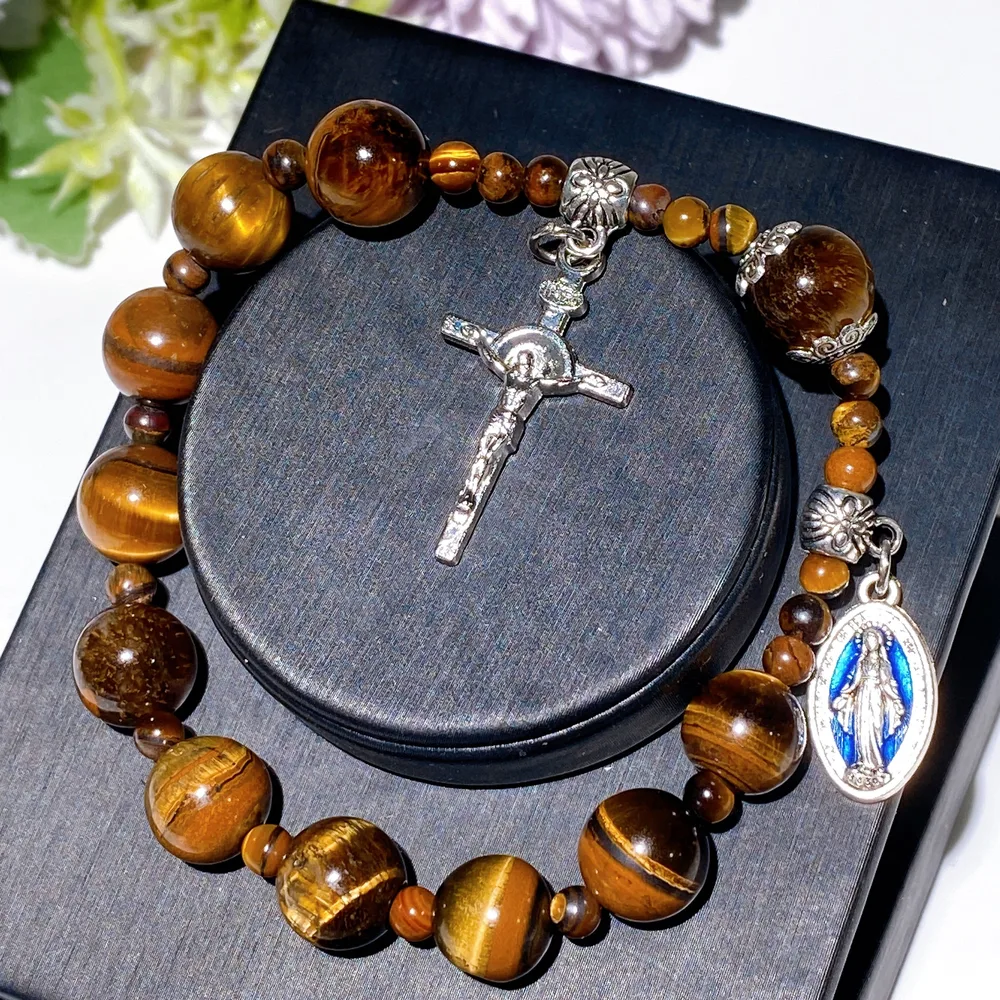 8mm Yellow Tiger's Eye Bracelet Crystal Healing Bulk Wholesale