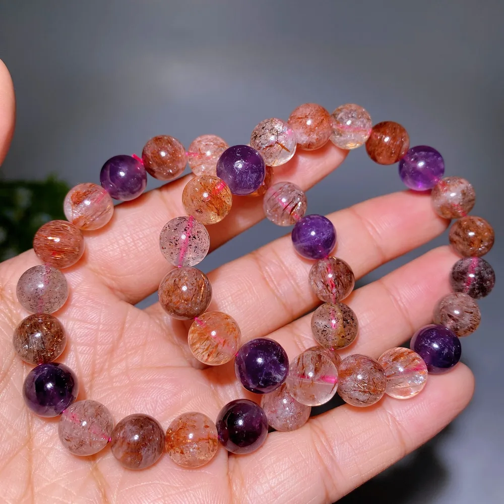 9.5mm Super 7 Bracelet Crystal Healing Bulk Wholesale