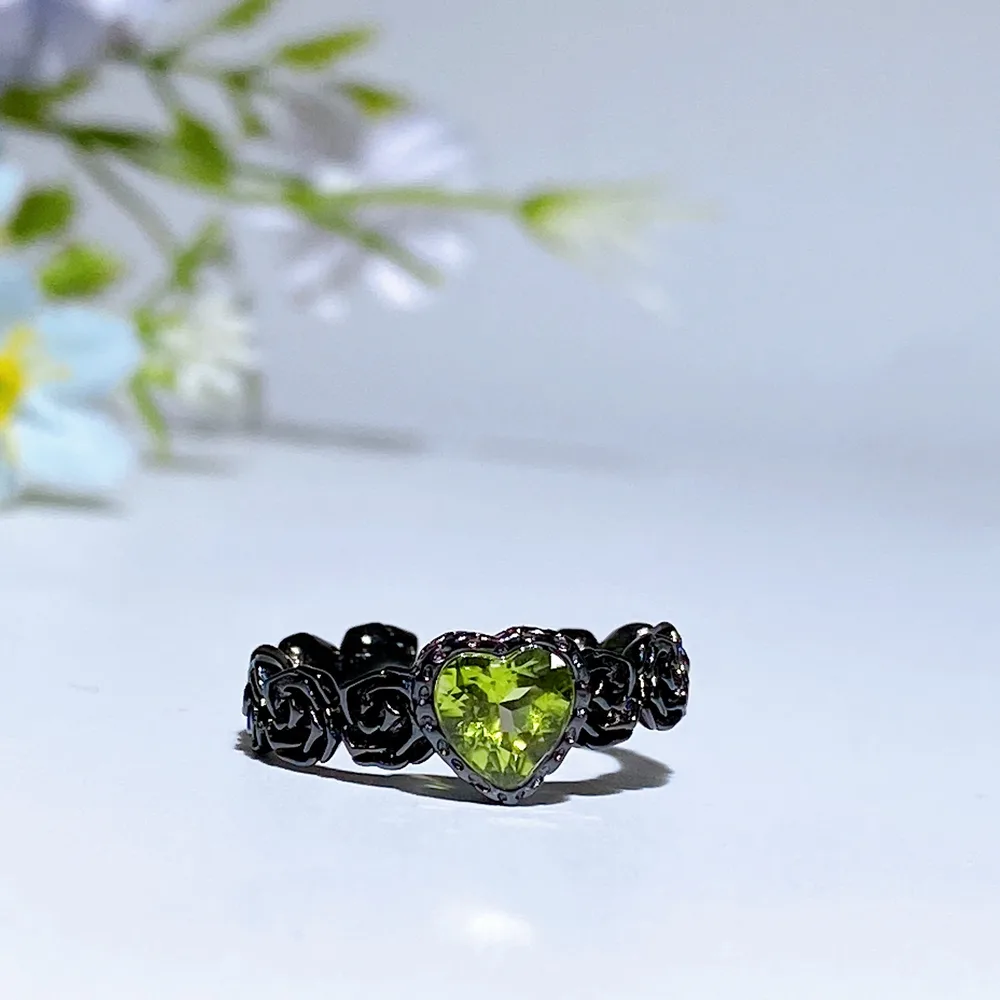 925 Silver Crystal Heart Ring Crystal Healing Bulk Wholesale