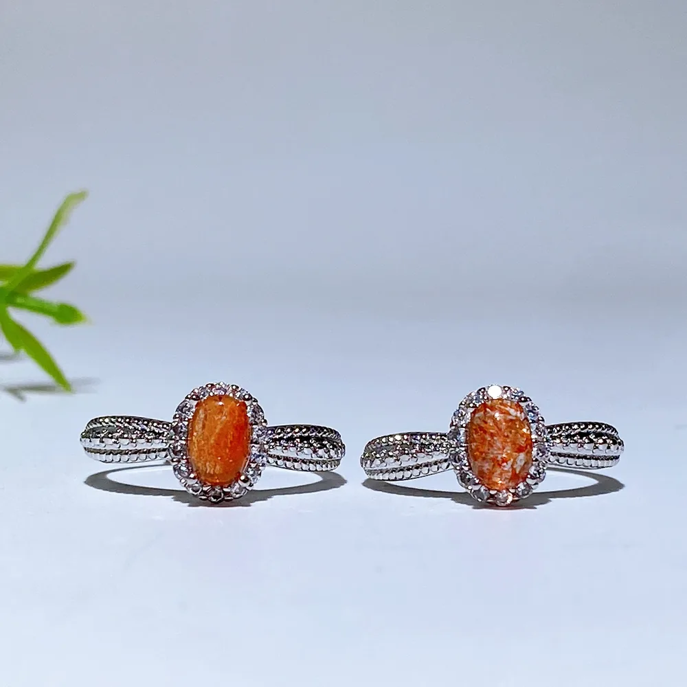 Cooper Silver Plated Arusa Sunstone Ring Crystal Healing Bulk Wholesale