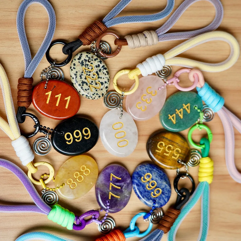 Crystal Angel Numbers Crystal Key Rings Crystal Bag Hangings Crystal Healing Bulk Wholesale