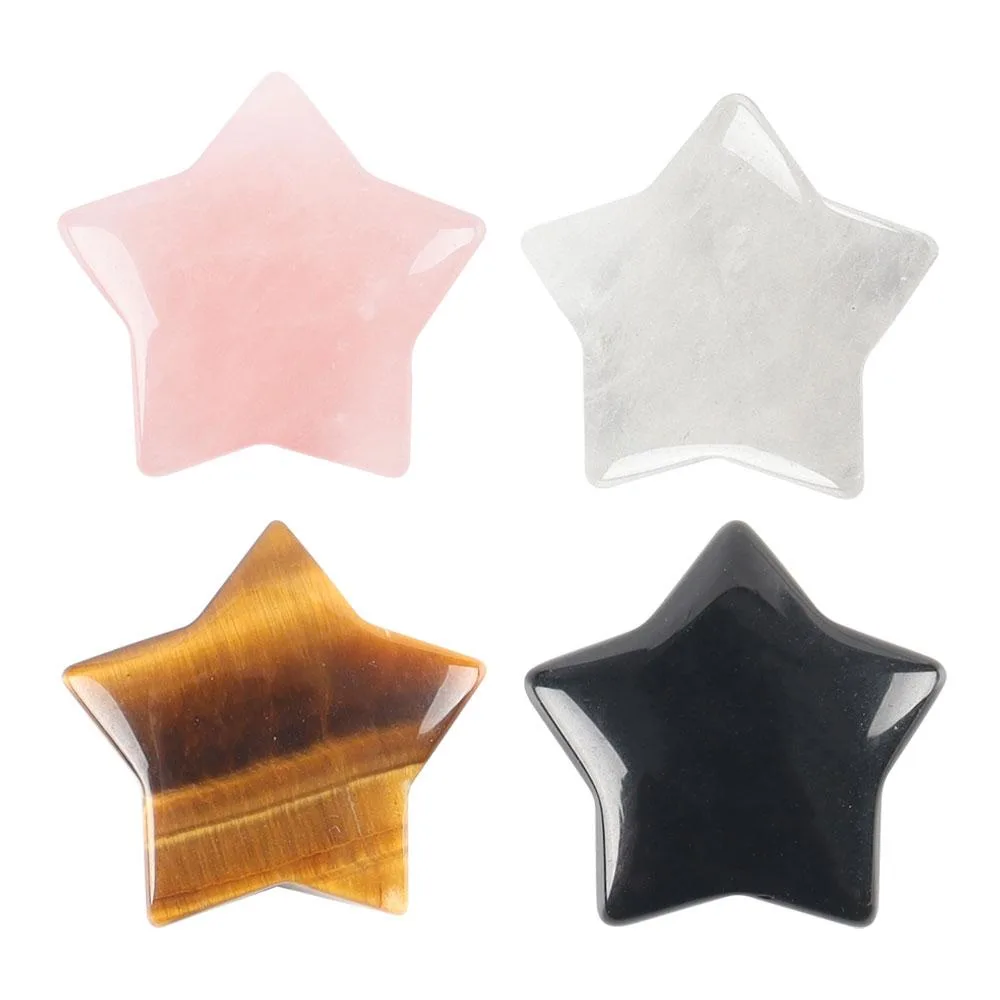 Crystal Carving Polished Star Shape Palm Pocket Stones Best Crystal Wholesalers