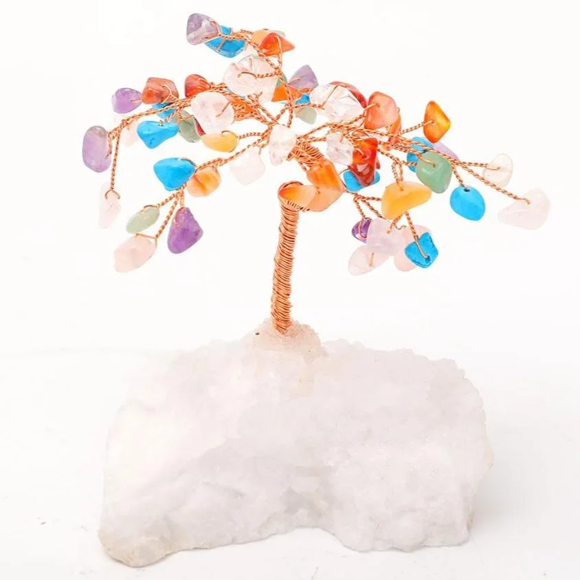 Crystal Mixed Chips Colorful Lucky Tree