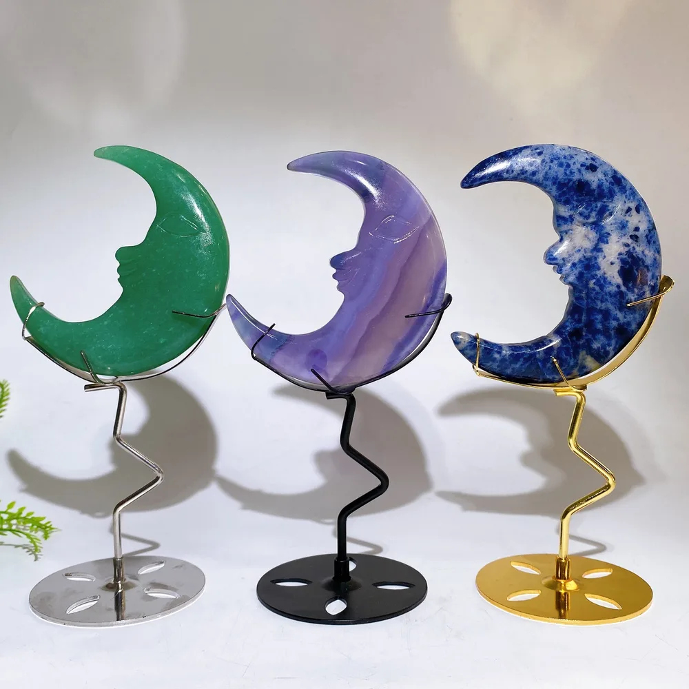 Crystal Moon Face Carving Crystal Healing Bulk Wholesale