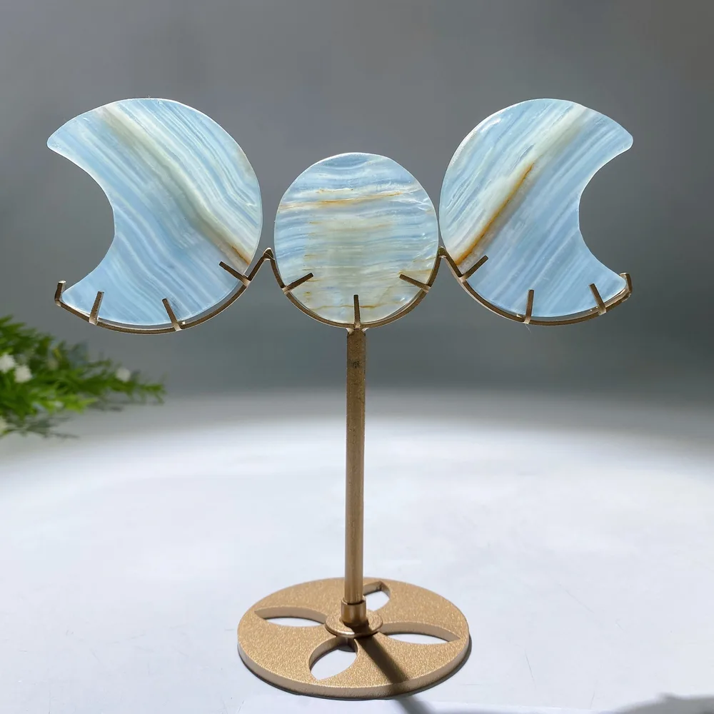 Crystal Sun & Moon Carvings with Stand Crystal Healing Bulk Wholesale