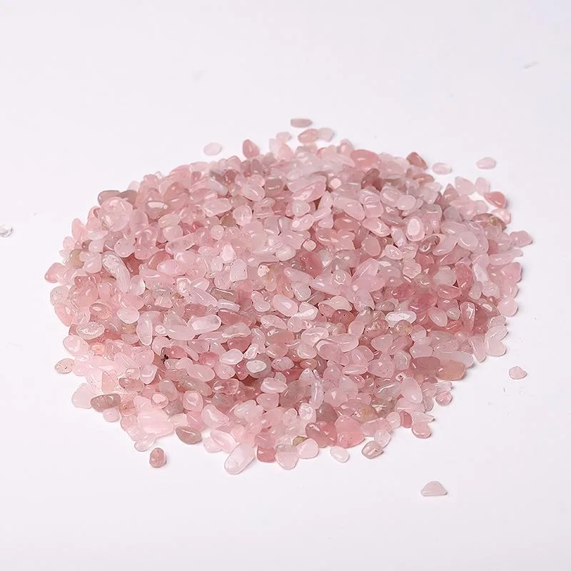 0.1kg Different Size High Quality Natural Rose Quartz Chips Crystal Chips for Decoration Best Crystal Wholesalers