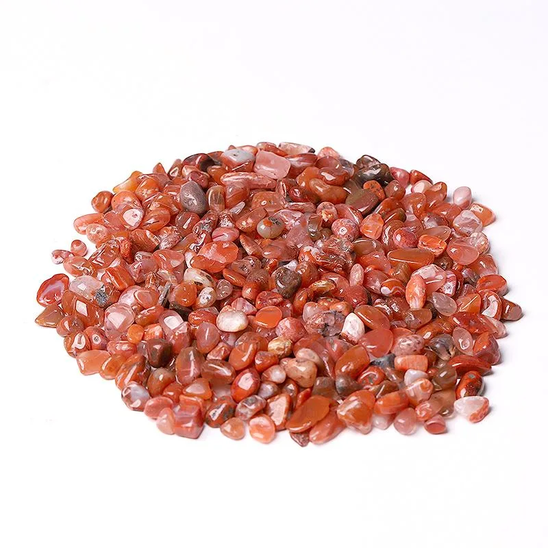 0.1kg Different Size Natural Carnelian Chips Crystal Chips for Decoration Best Crystal Wholesalers