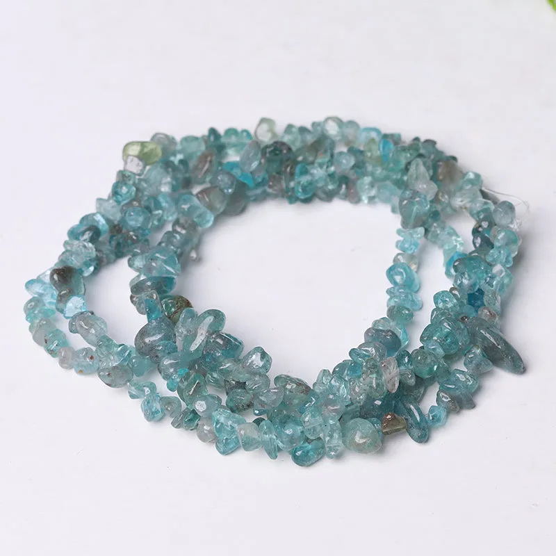 Drilled Crystal Chips with holes String for DIY bulk Bracelet Best Crystal Wholesalers Green Aenturine Rainbow Fluorite Peach Moonstone Rose Quartz