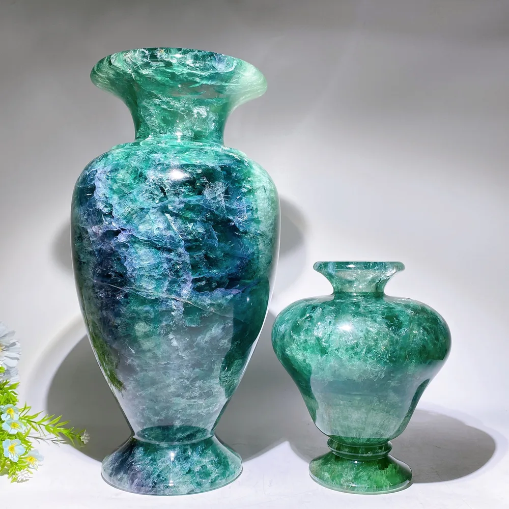 Large Fluorite Vase Carving Crystal Healing Bulk Wholesale