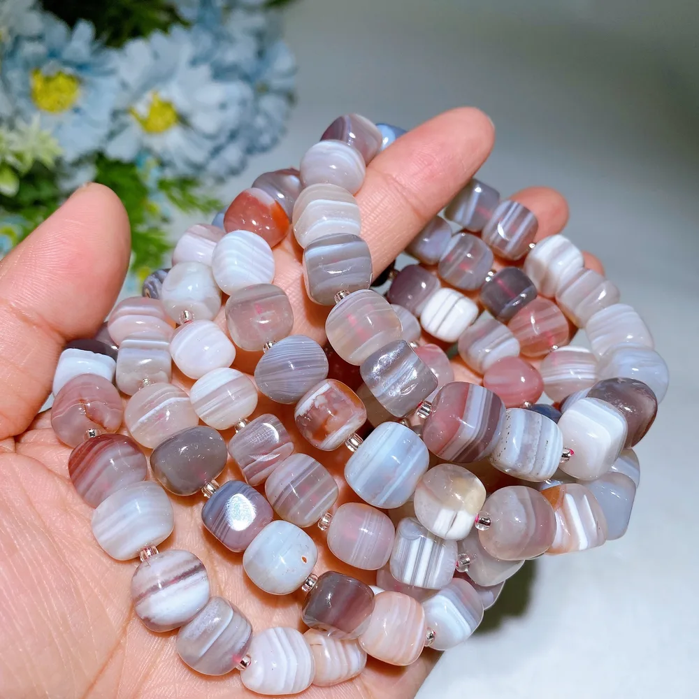 Latern Faceted Natural Botswana Bracelet Crystal Healing Bulk Wholesale