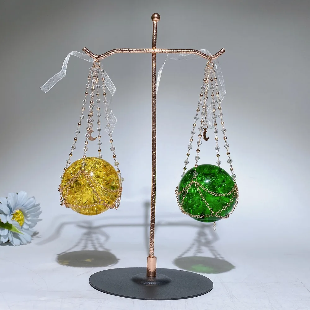 Metal Stand with Webs for Sphere Crystal Healing Bulk Wholesale