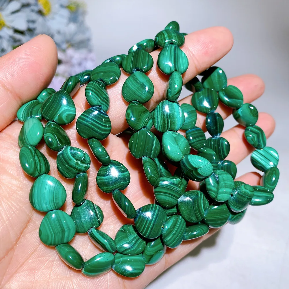 Natural Malachite Heart Bracelet Crystal Healing Bulk Wholesale