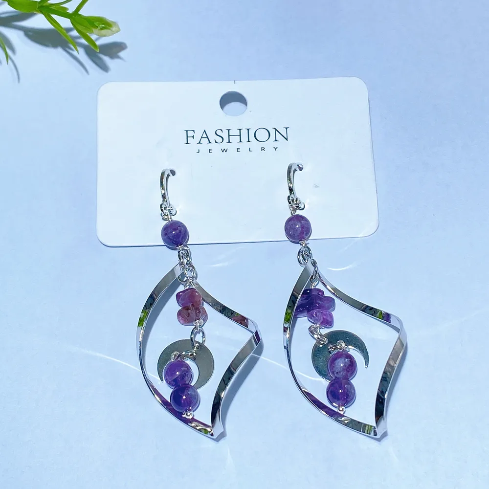 Natural Crystal Earrings Crystal Healing Bulk Wholesale