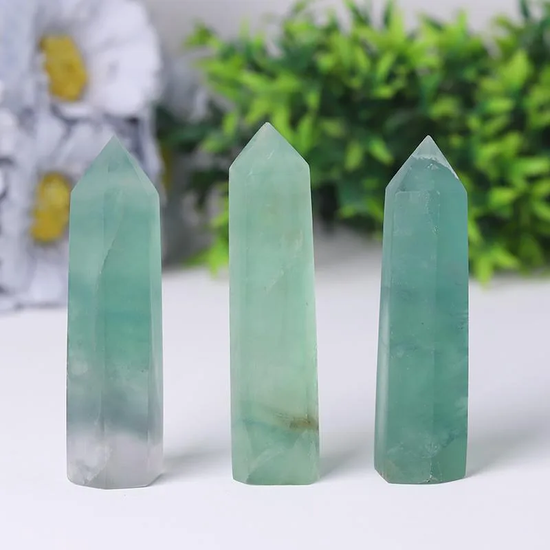Natural Green Fluorite Towers Points Bulk Healing Tower Best Crystal Wholesalers