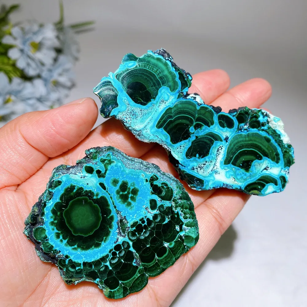 Natural Malachite Slab Crystal Healing Bulk Wholesale