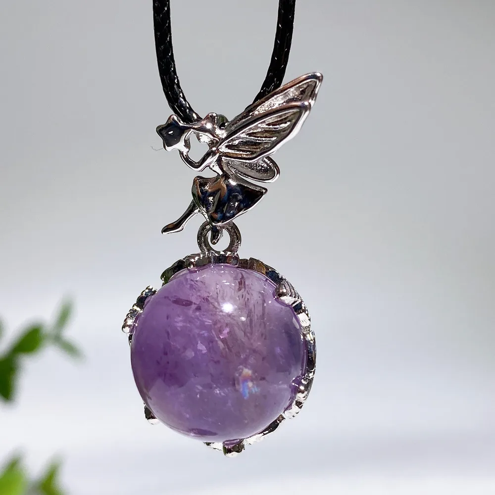 Rose Quartz Amethyst Fairy Pendant Crystal Healing Bulk Wholesale